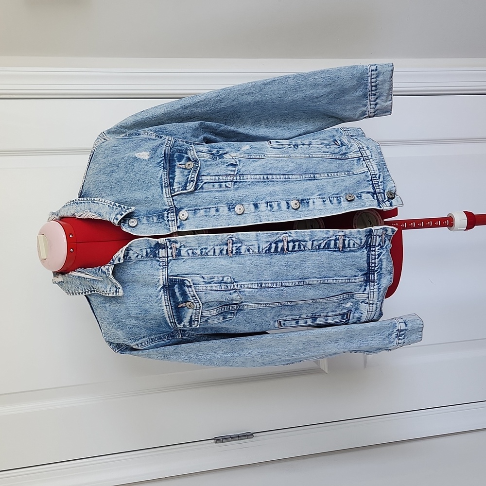 Old Navy Distressed Denim Classic Jacket Size XL